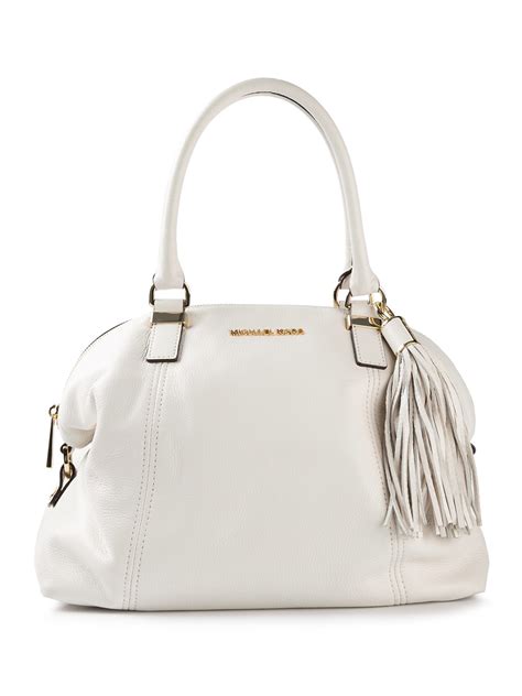 white michael kors purse with tassel braids|Michael Kors white handbags outlet.